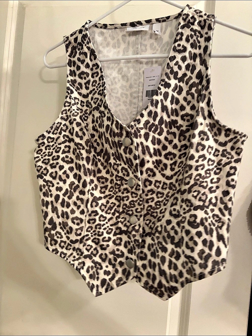 wild fable Leopard Print Bodysuit in Brown & White Size Medium NWT